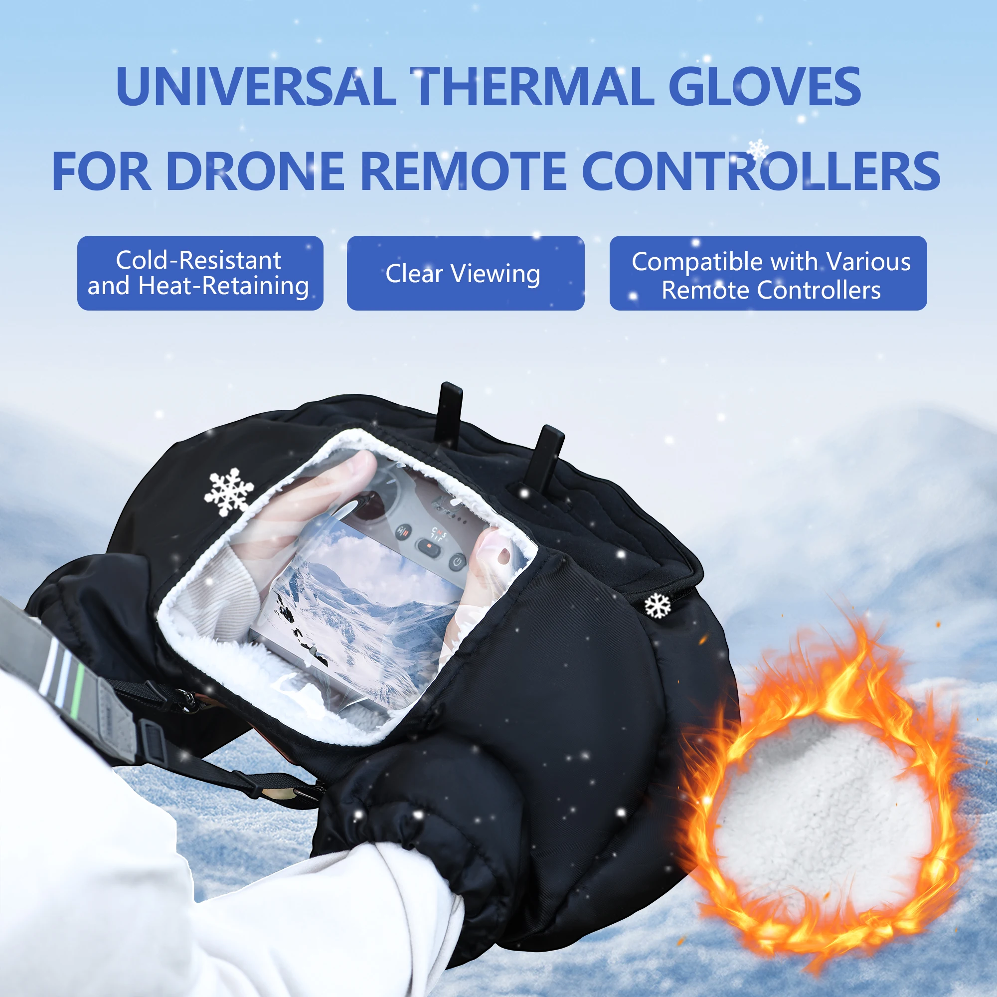 Dji Drone Air 3 - Kışlık Sıcak Eldivenler Drone Uçuş Soğuk